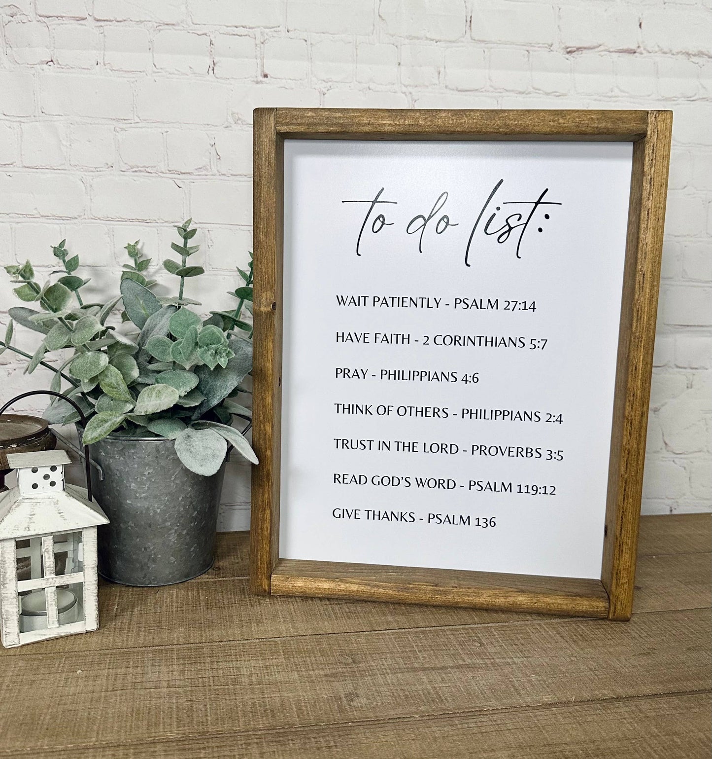 To Do List Bible Verses Framed Print
