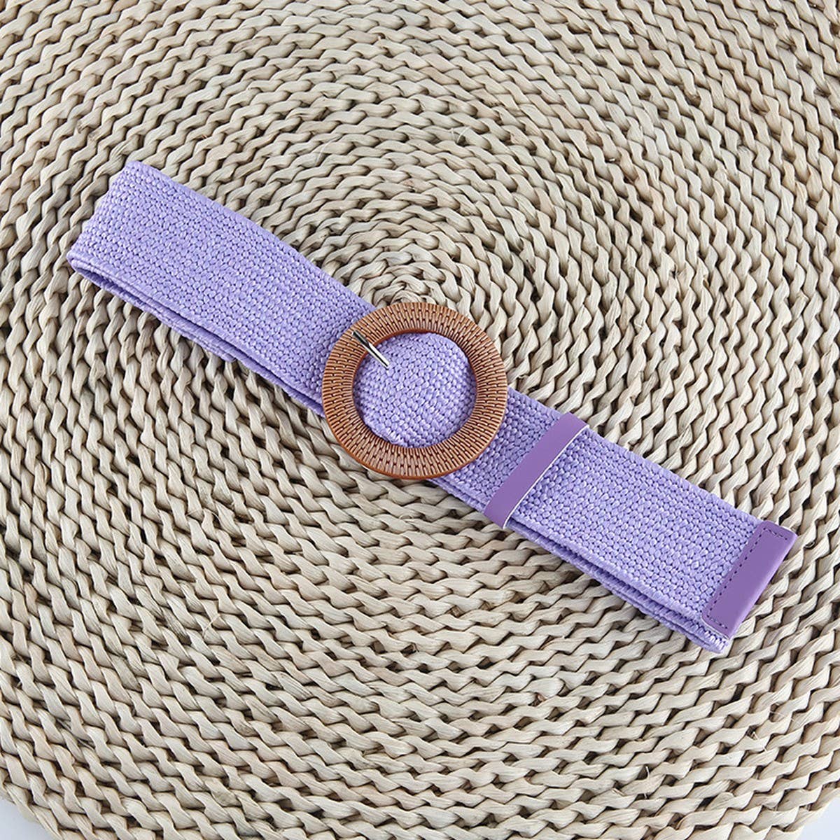 BRAIDED ROUND BUCKLE BELTS - O/S