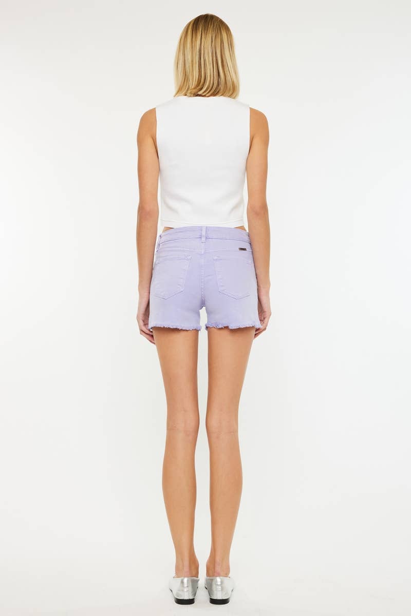 KanCan | HIGH RISE LAVENDER SHORTS LAVENDER