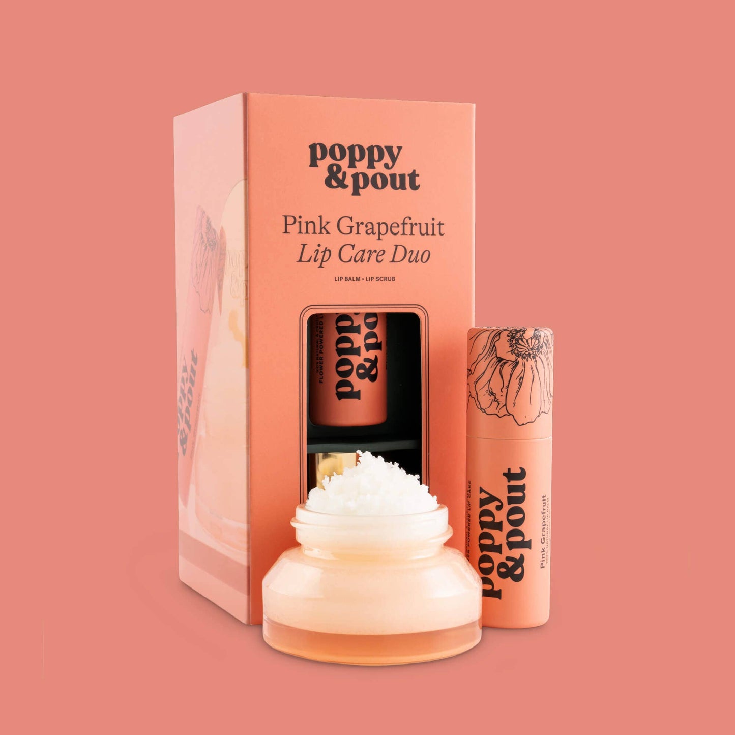 Poppy & Pout - Lip Care Duo, Pink Grapefruit