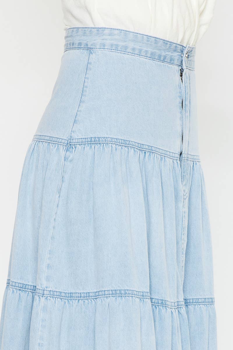 Kancan | MAXI DENIM SKIRT LIGHT