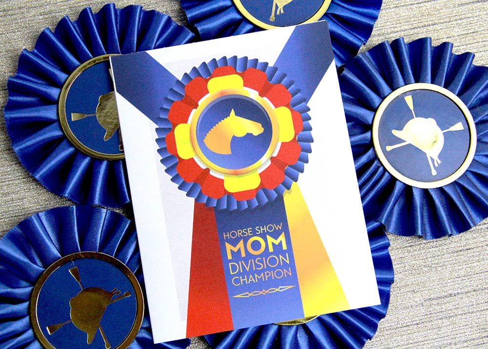 Horse Show Mom - Greeting Card