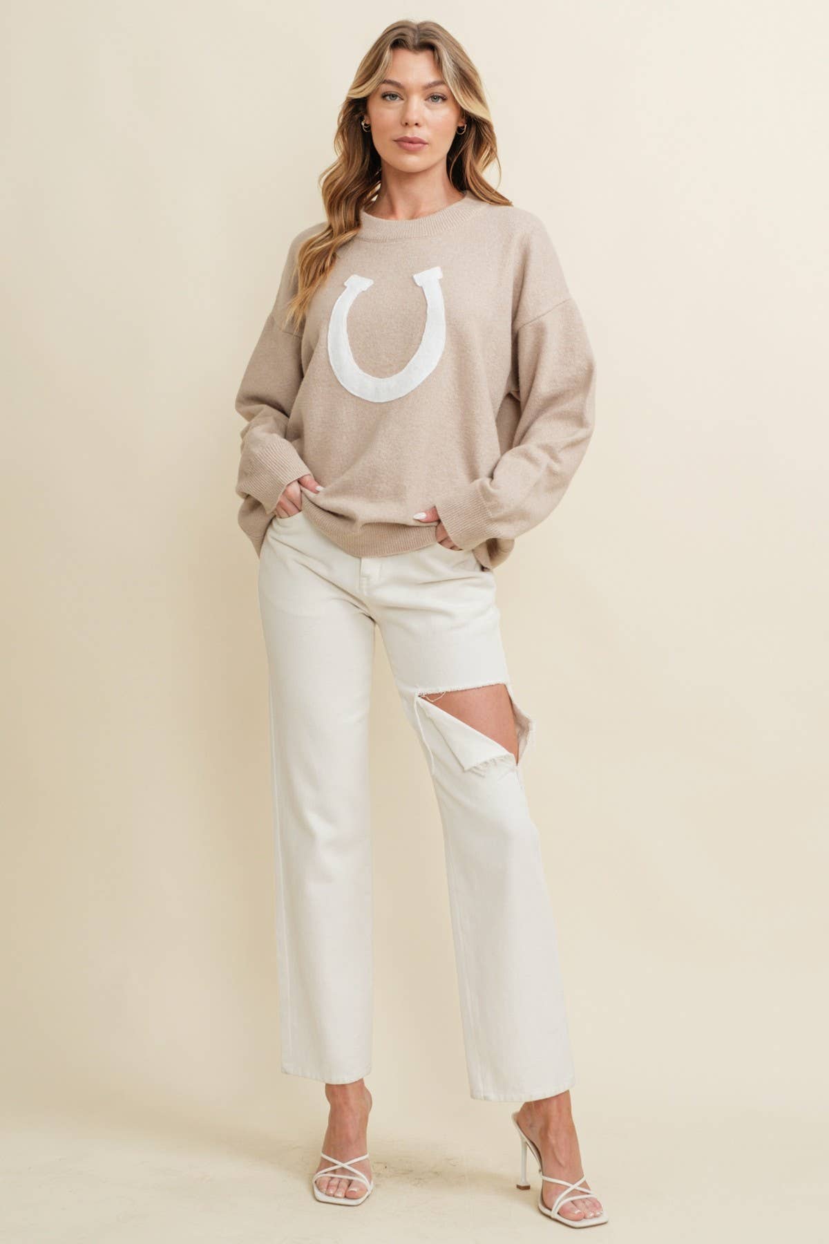 Oversized Horse Shoe Sweater