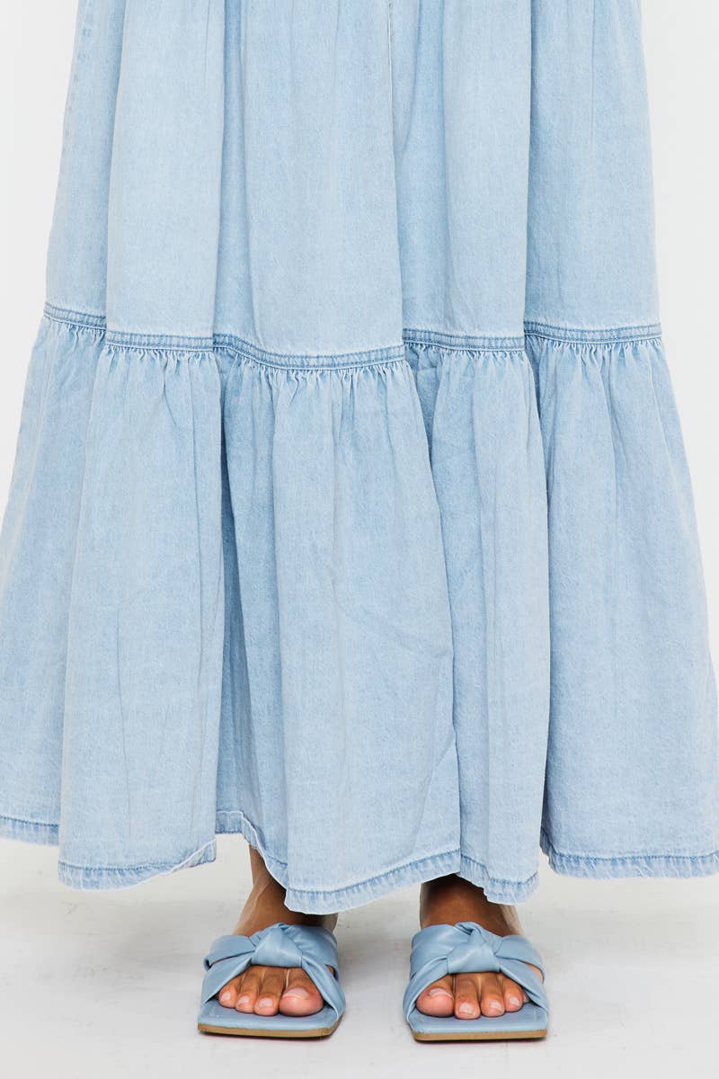Kancan | MAXI DENIM SKIRT LIGHT