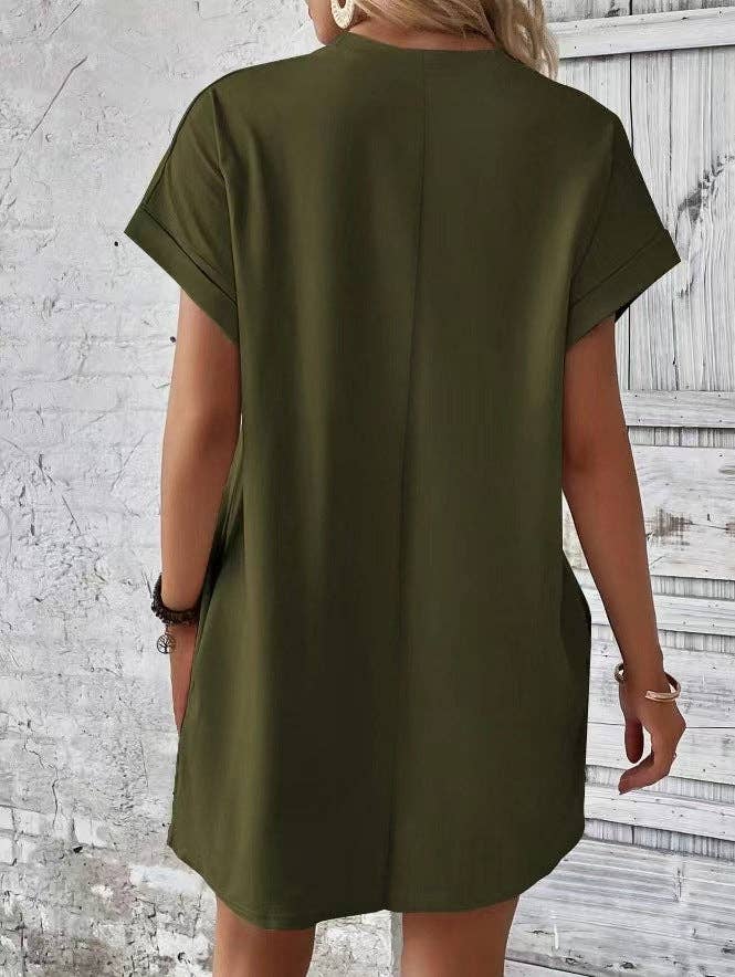 Short Sleeve Dress w/Pockets
