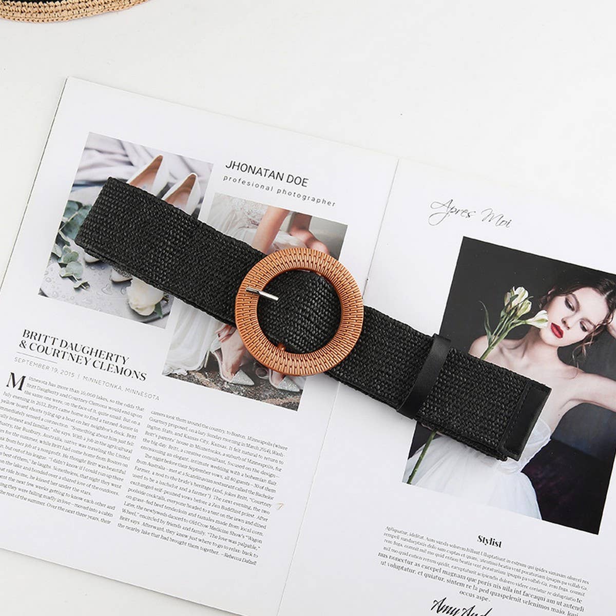BRAIDED ROUND BUCKLE BELTS - O/S