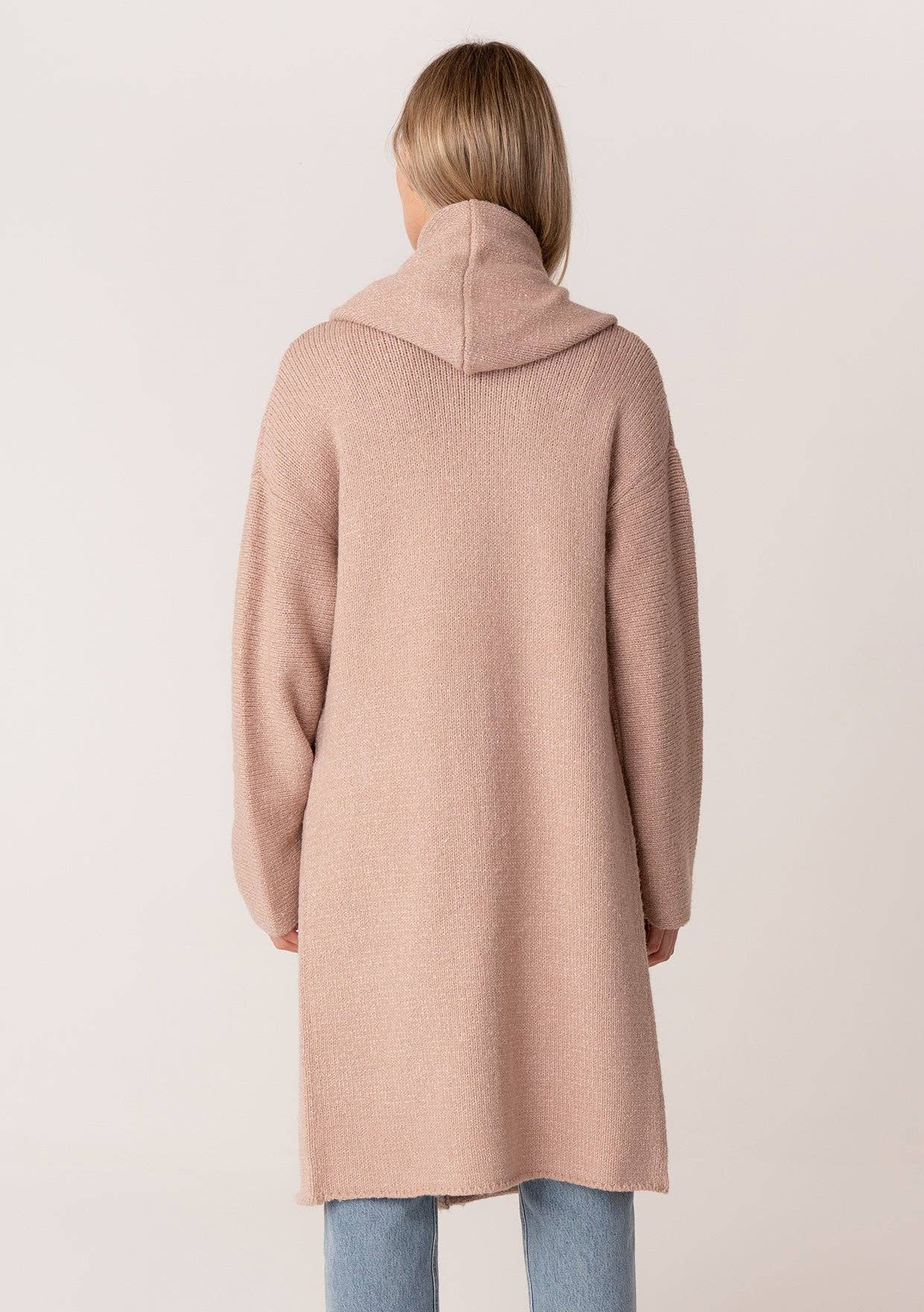 Cozy Oversized Hooded Cardigan W/Pockets