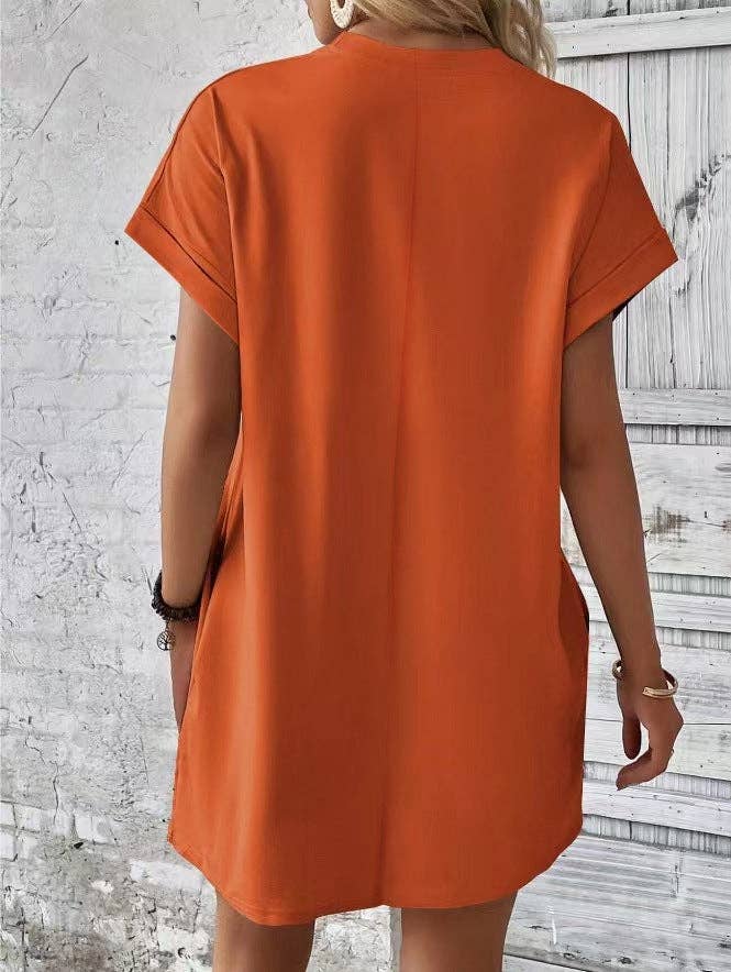 Short Sleeve Dress w/Pockets