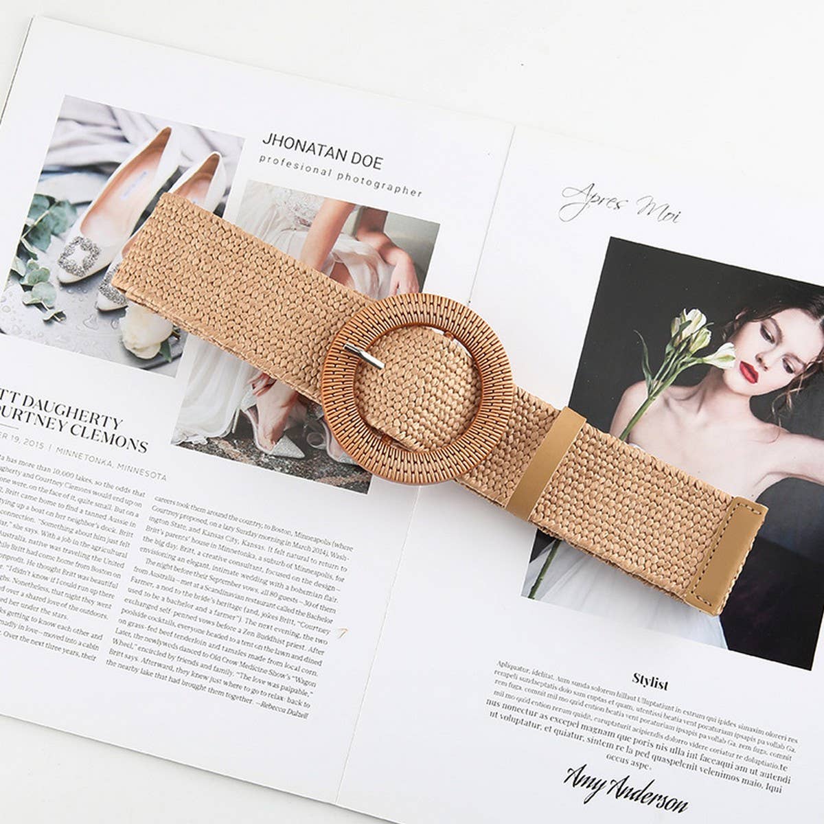 BRAIDED ROUND BUCKLE BELTS - O/S