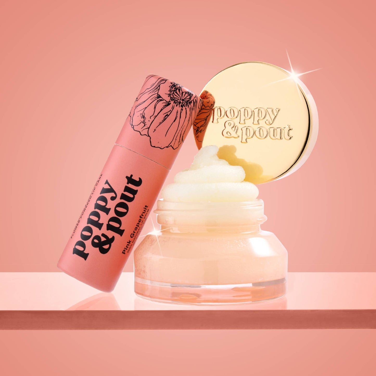 Poppy & Pout - Lip Care Duo, Pink Grapefruit