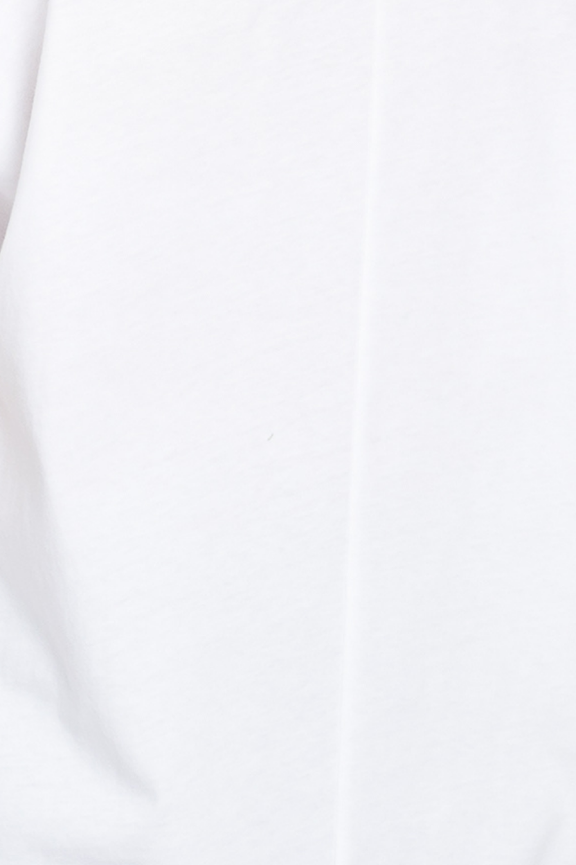 Round neck crop cinched bottom top