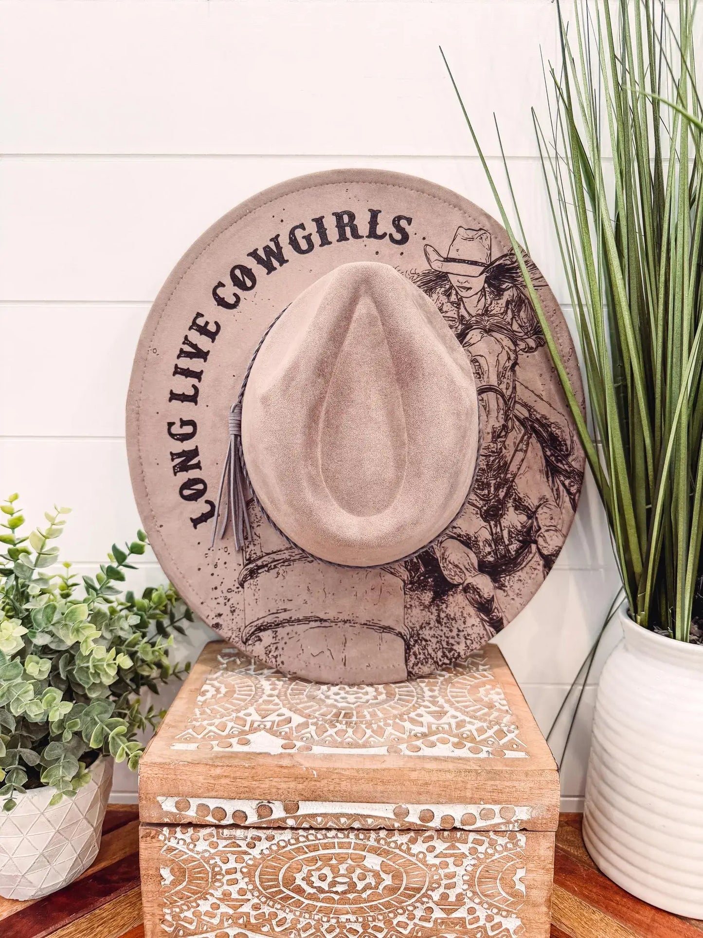 Long Live Cowgirls - Engraved Barrel Racing Hat