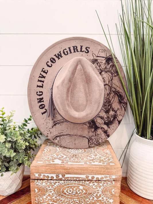 Long Live Cowgirls - Engraved Barrel Racing Hat
