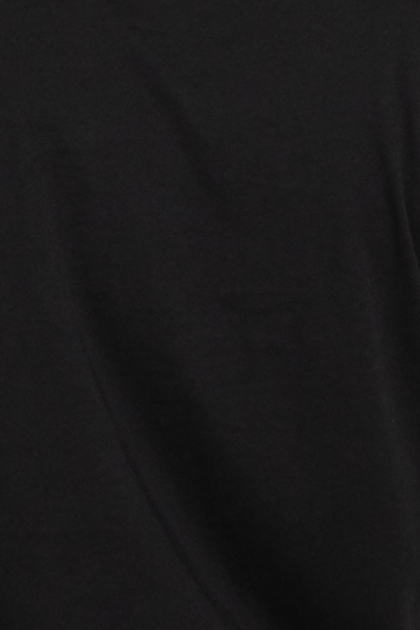 Round neck crop cinched bottom top