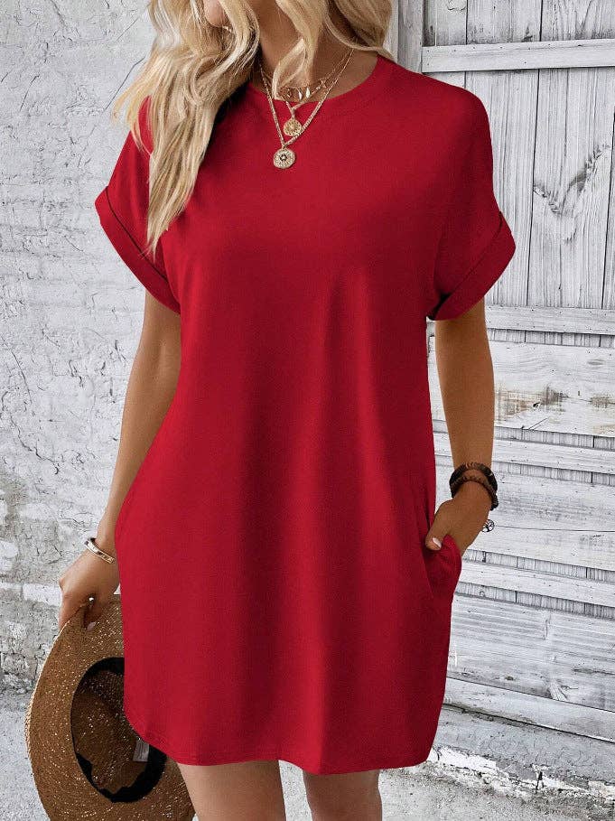 Short Sleeve Dress w/Pockets