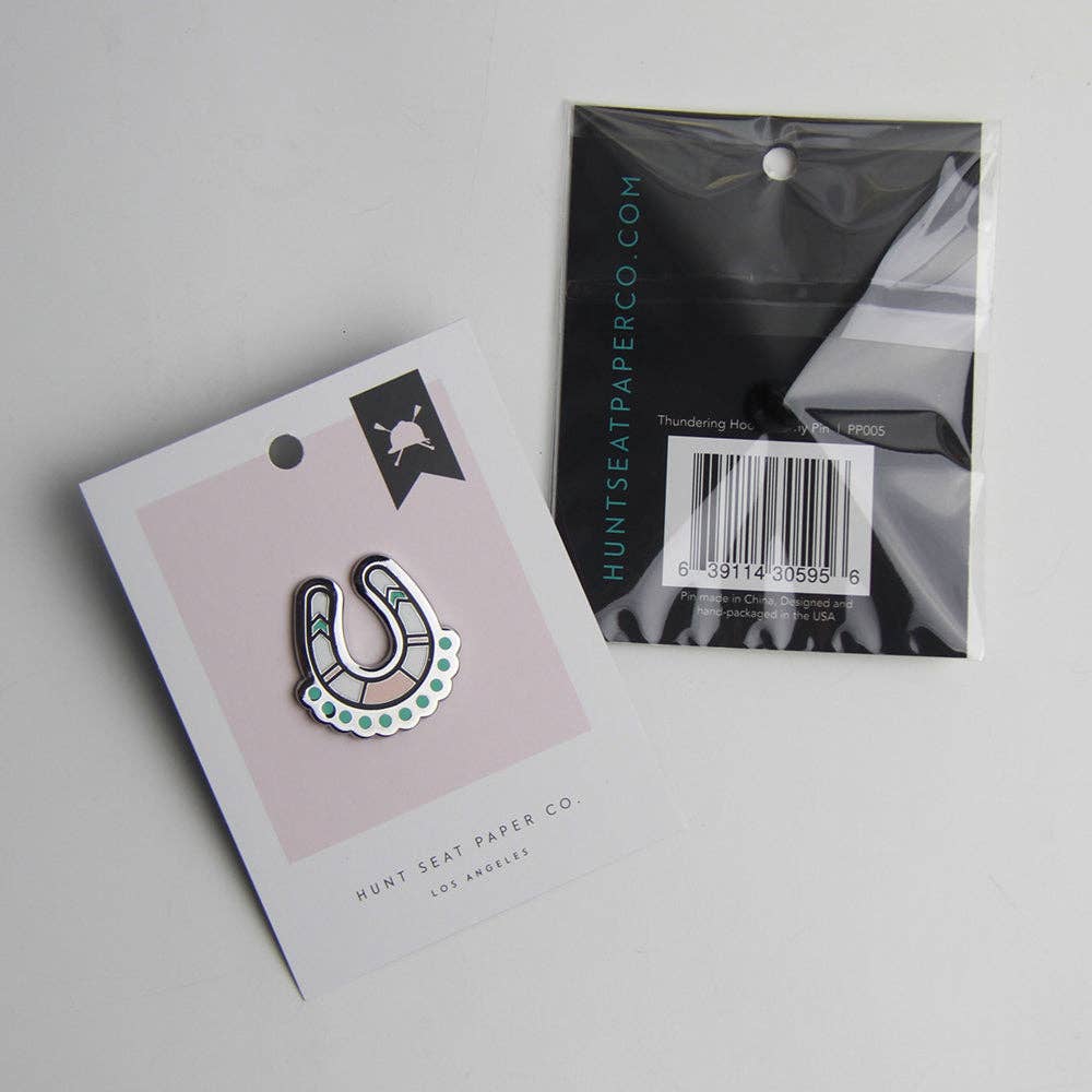 Lucky Thundering Hooves Pony Pin - Lucky Horseshoe