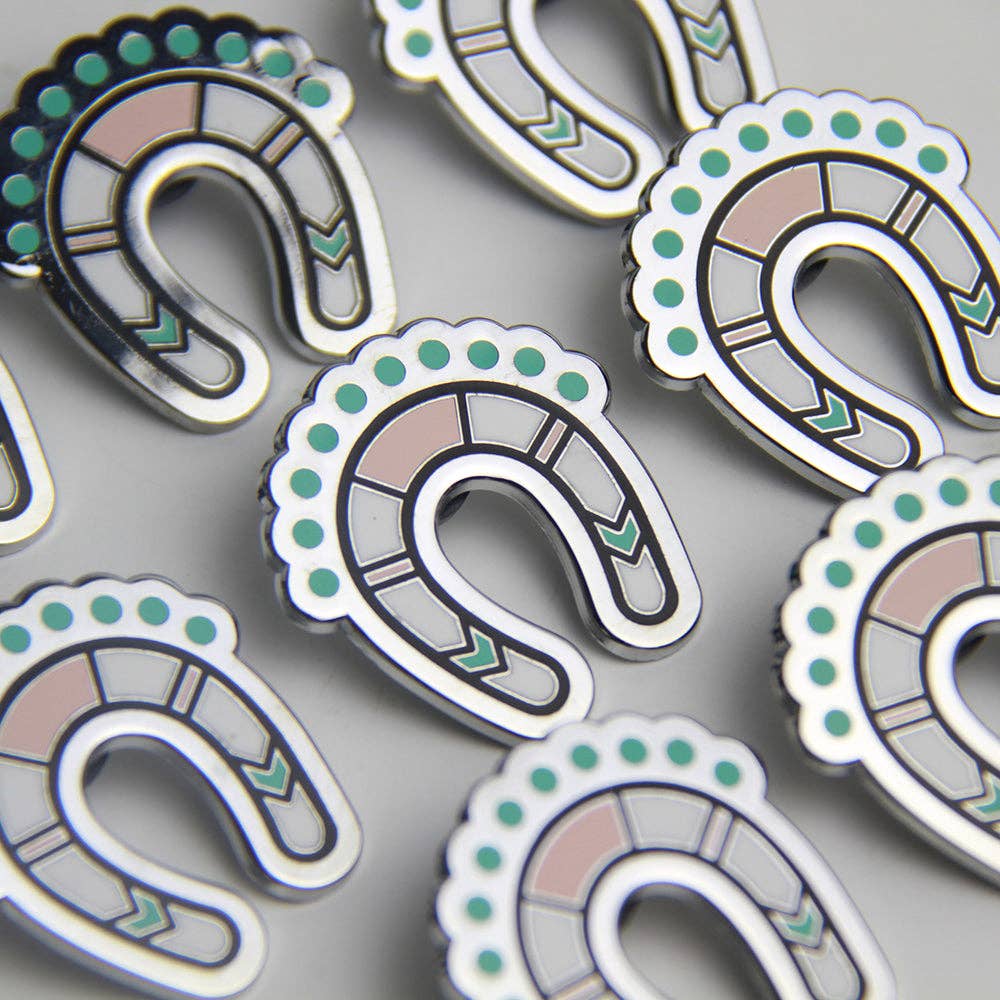 Lucky Thundering Hooves Pony Pin - Lucky Horseshoe