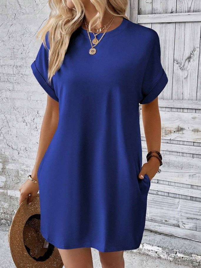 Short Sleeve Dress w/Pockets