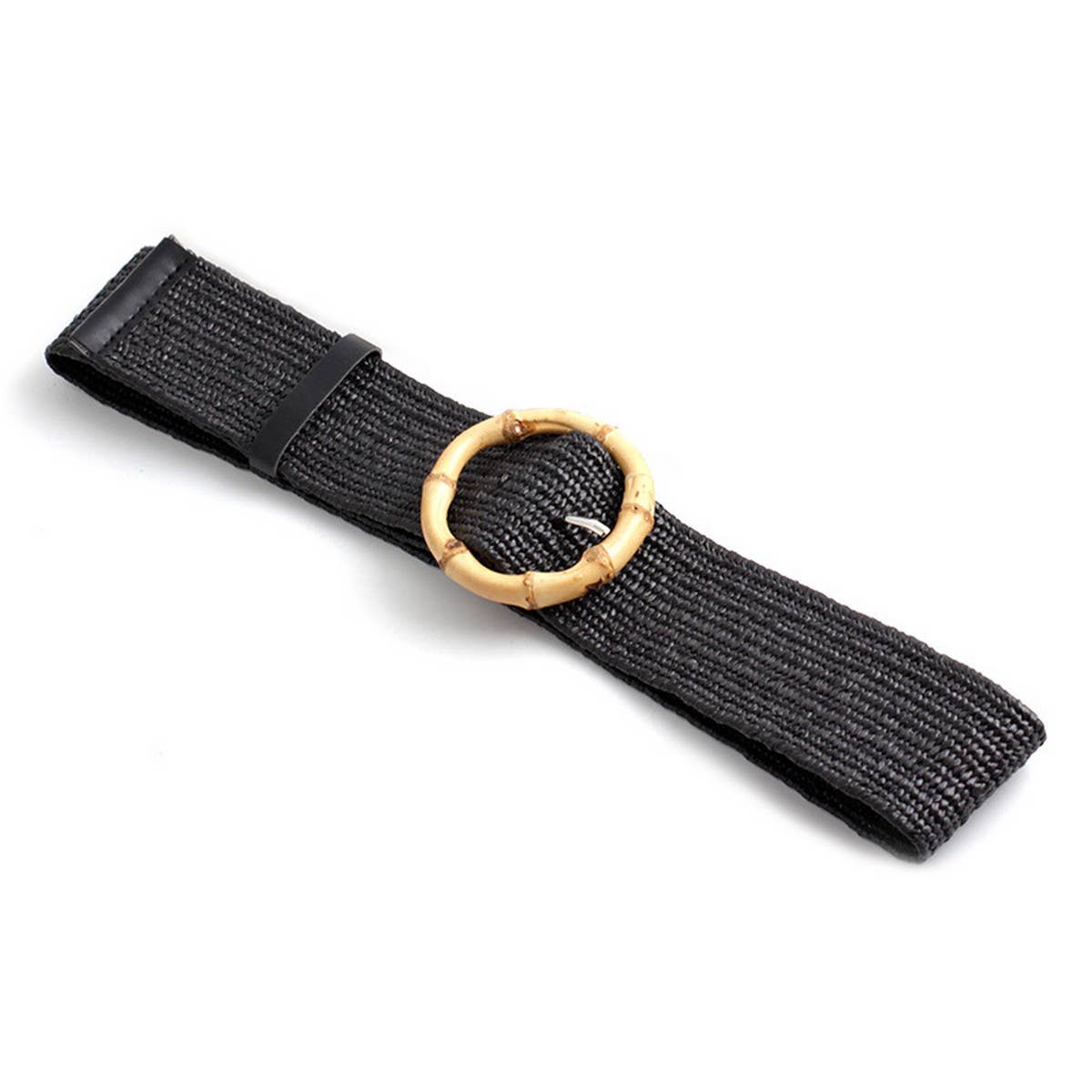 ROUND WOODEN BUCKLE BELT - O/S