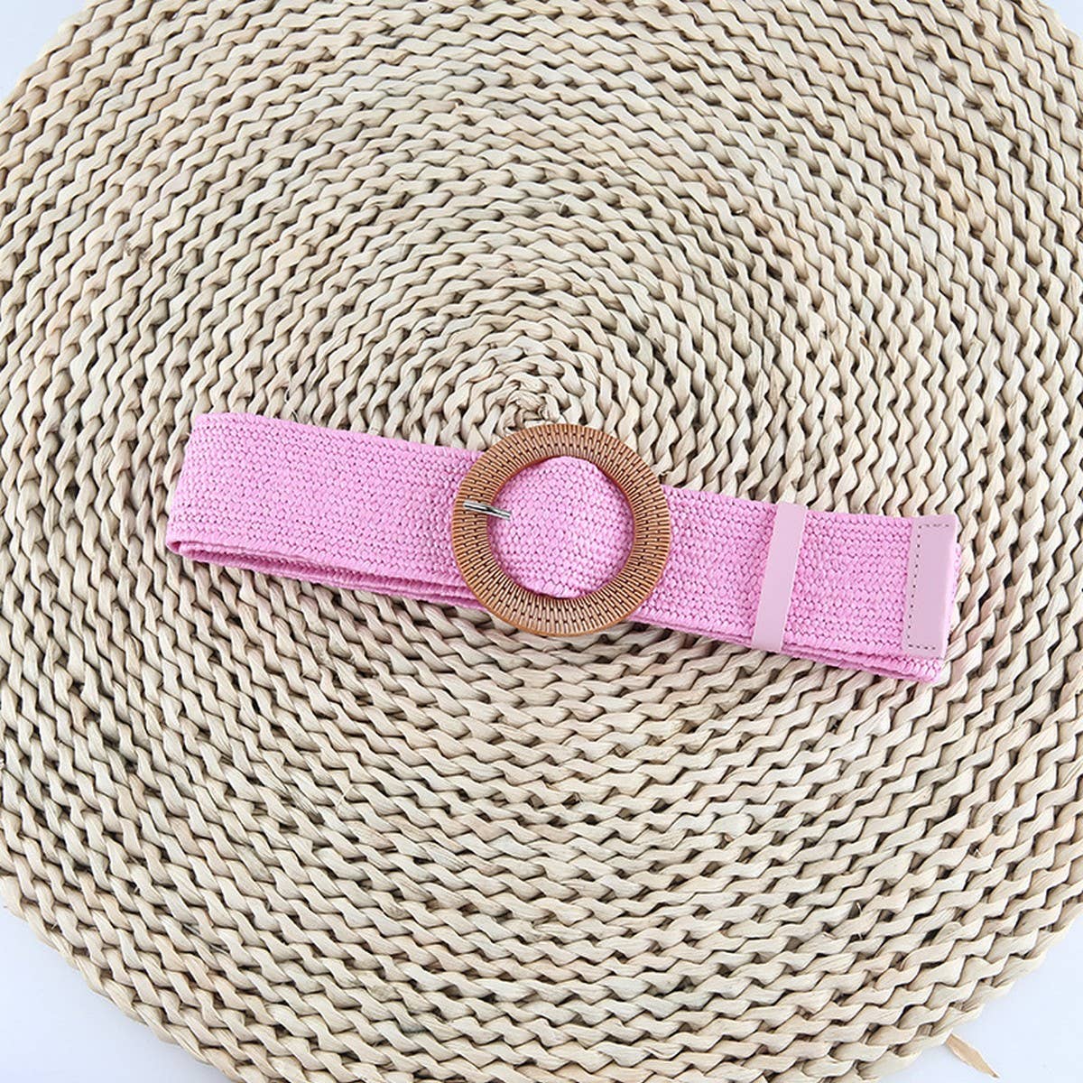 BRAIDED ROUND BUCKLE BELTS - O/S