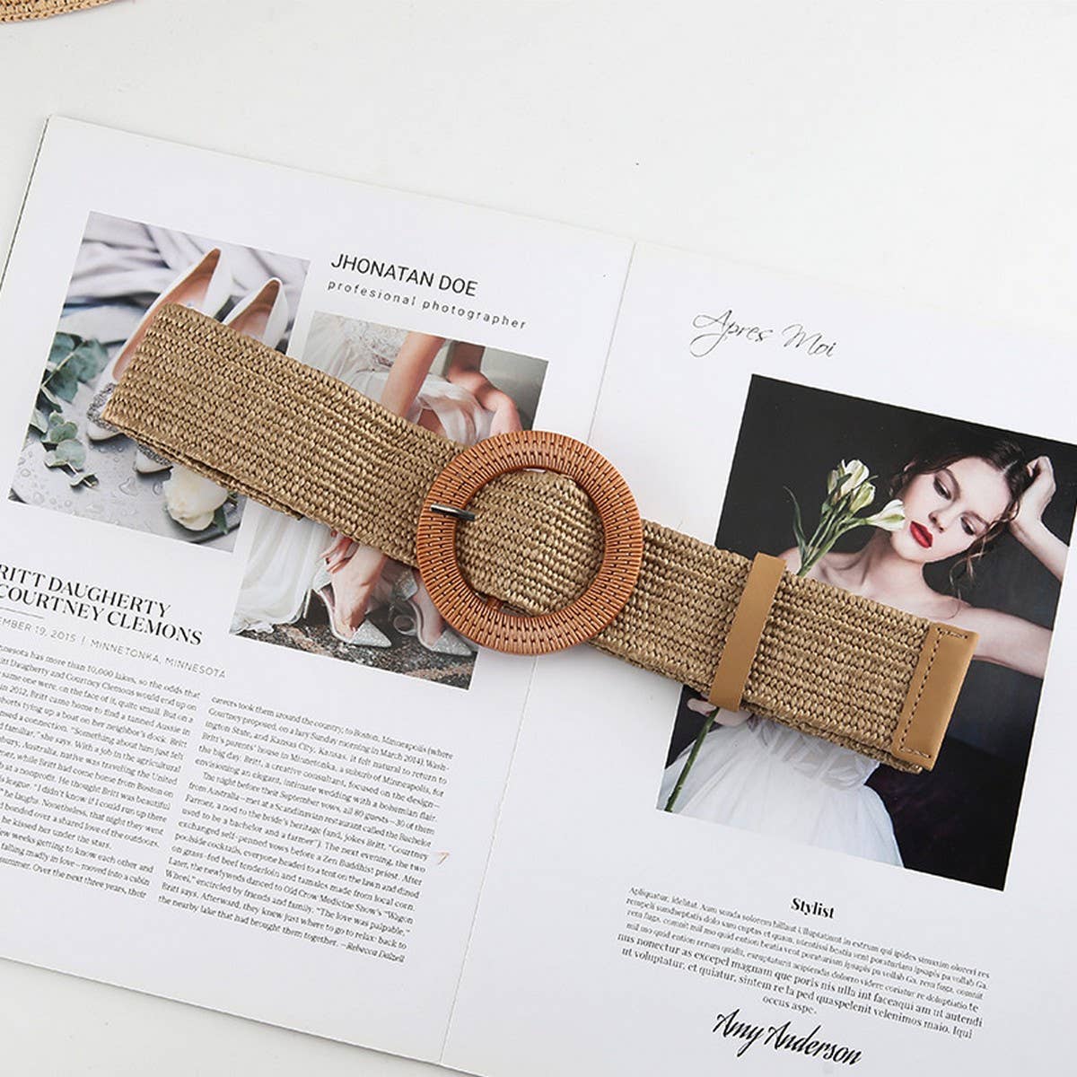 BRAIDED ROUND BUCKLE BELTS - O/S
