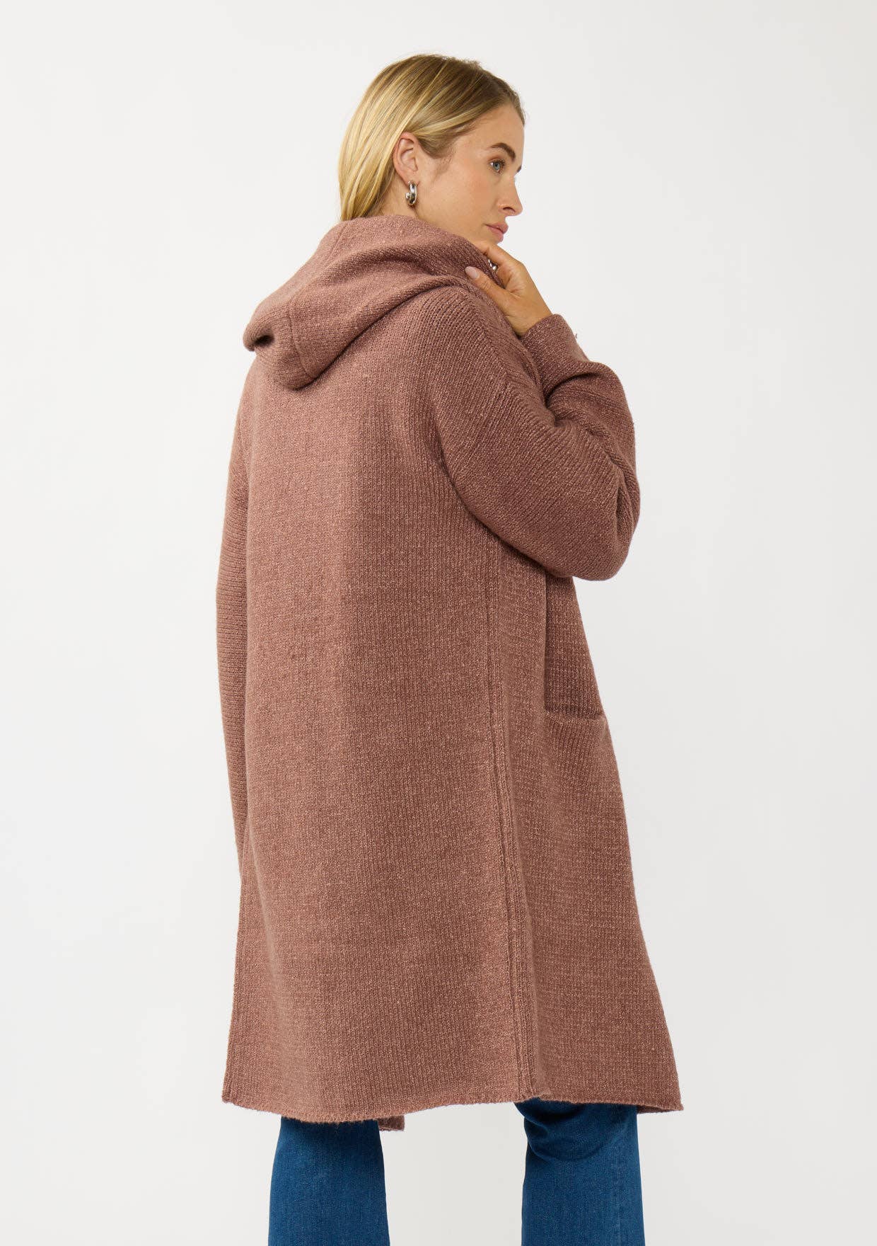 Cozy Oversized Hooded Cardigan W/Pockets
