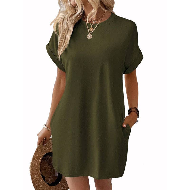 Short Sleeve Dress w/Pockets