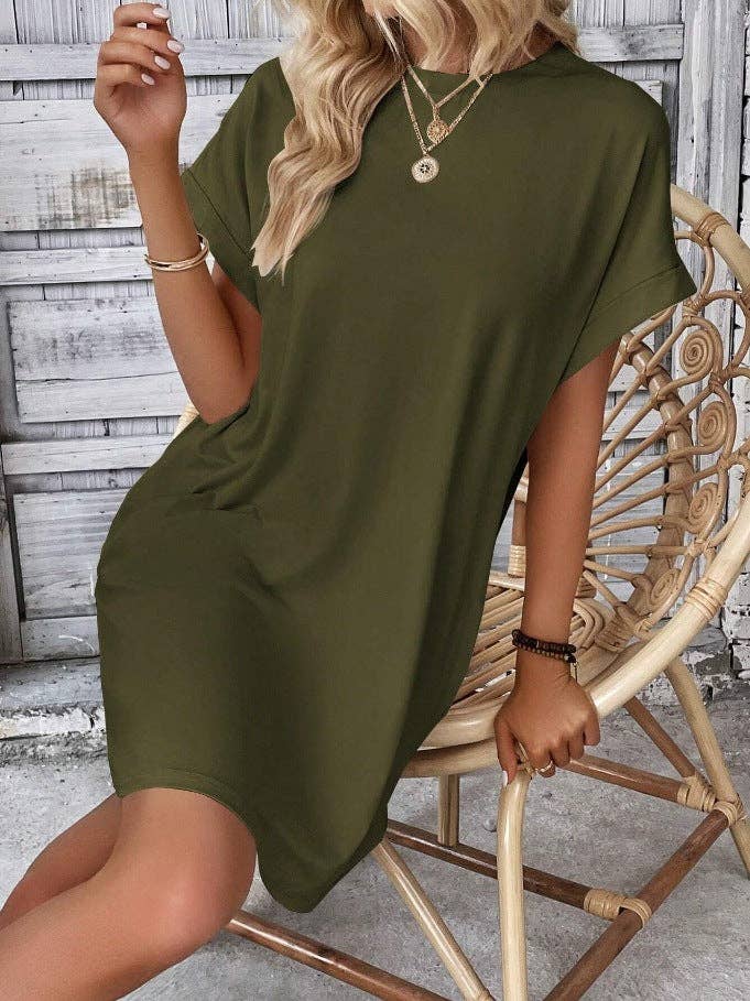 Short Sleeve Dress w/Pockets