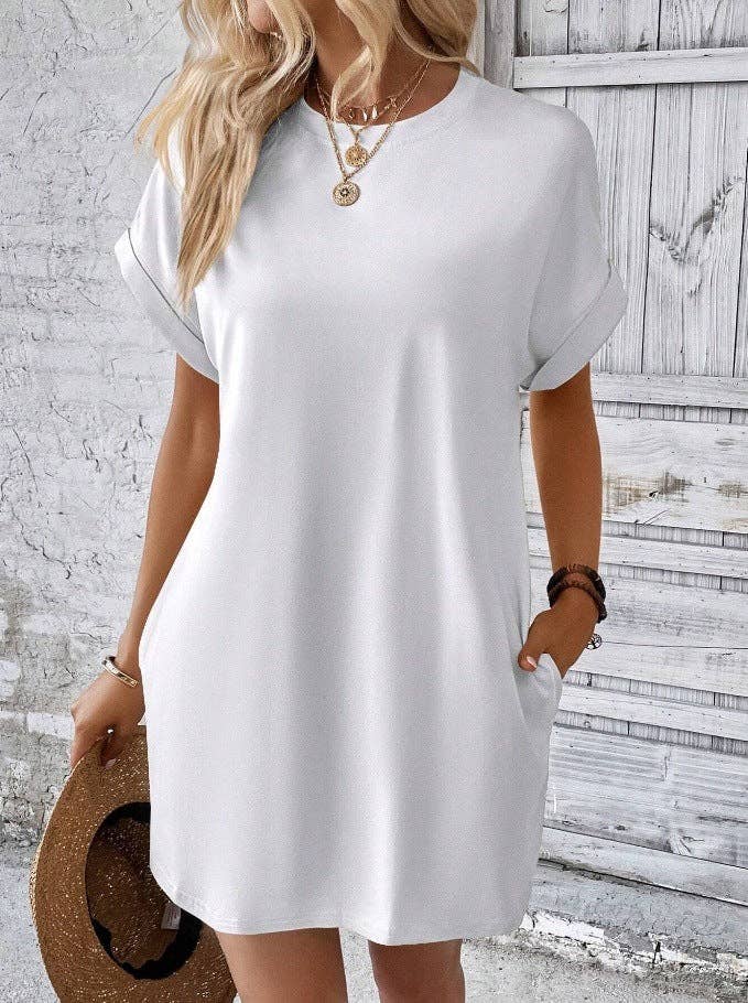 Short Sleeve Dress w/Pockets