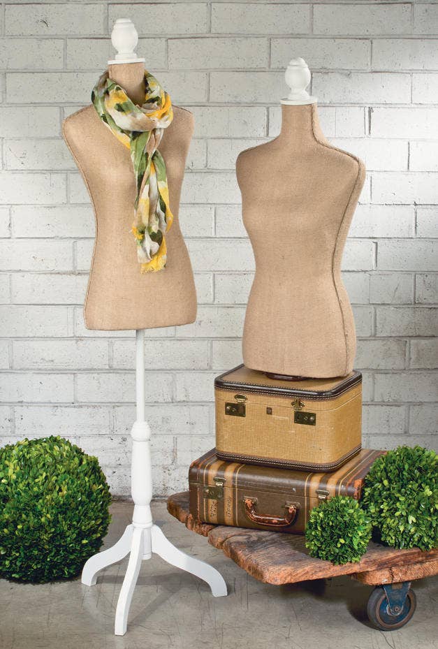 Linen & Burlap Floor or Tabletop Body Forms - Fiberglass