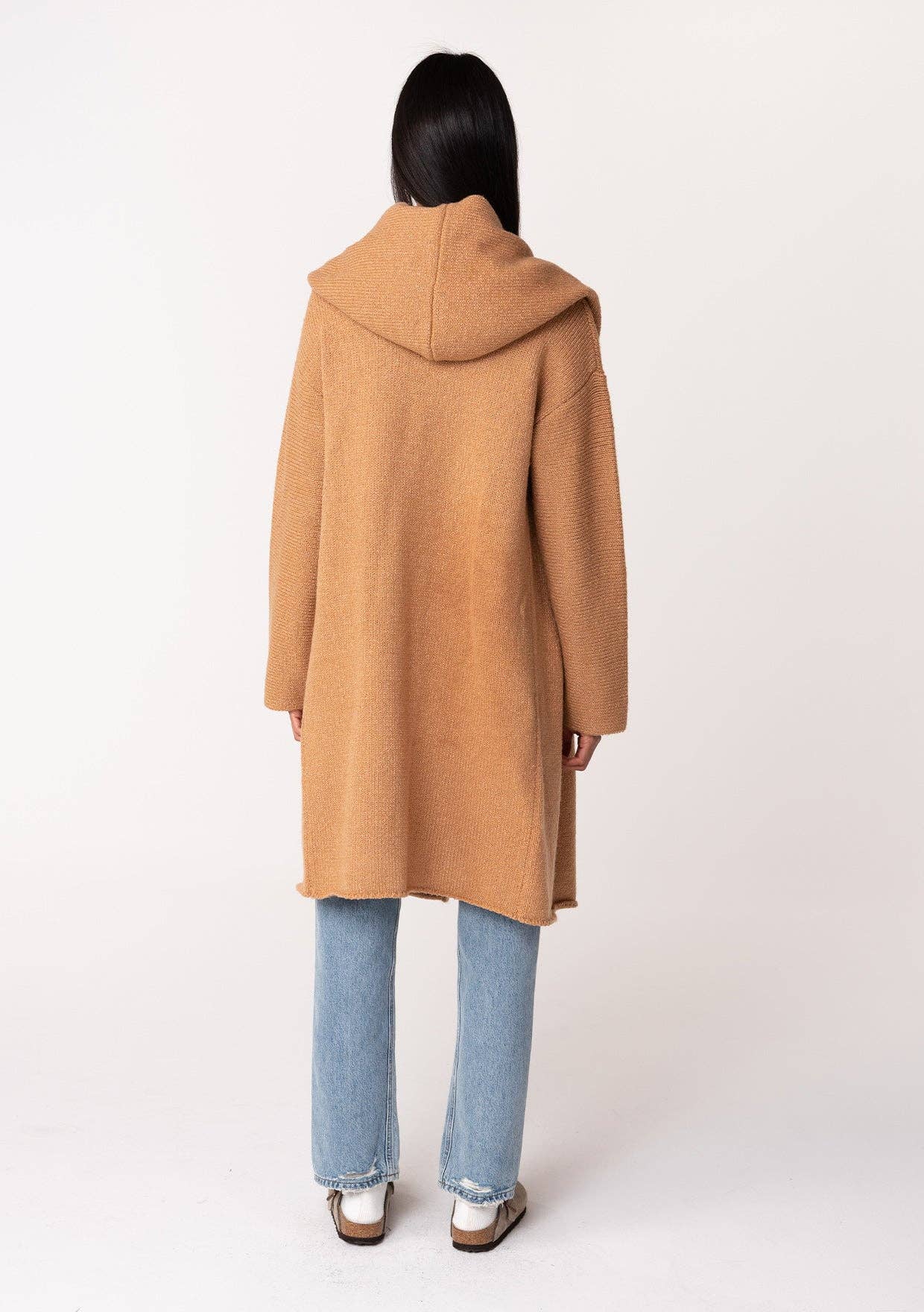 Cozy Oversized Hooded Cardigan W/Pockets