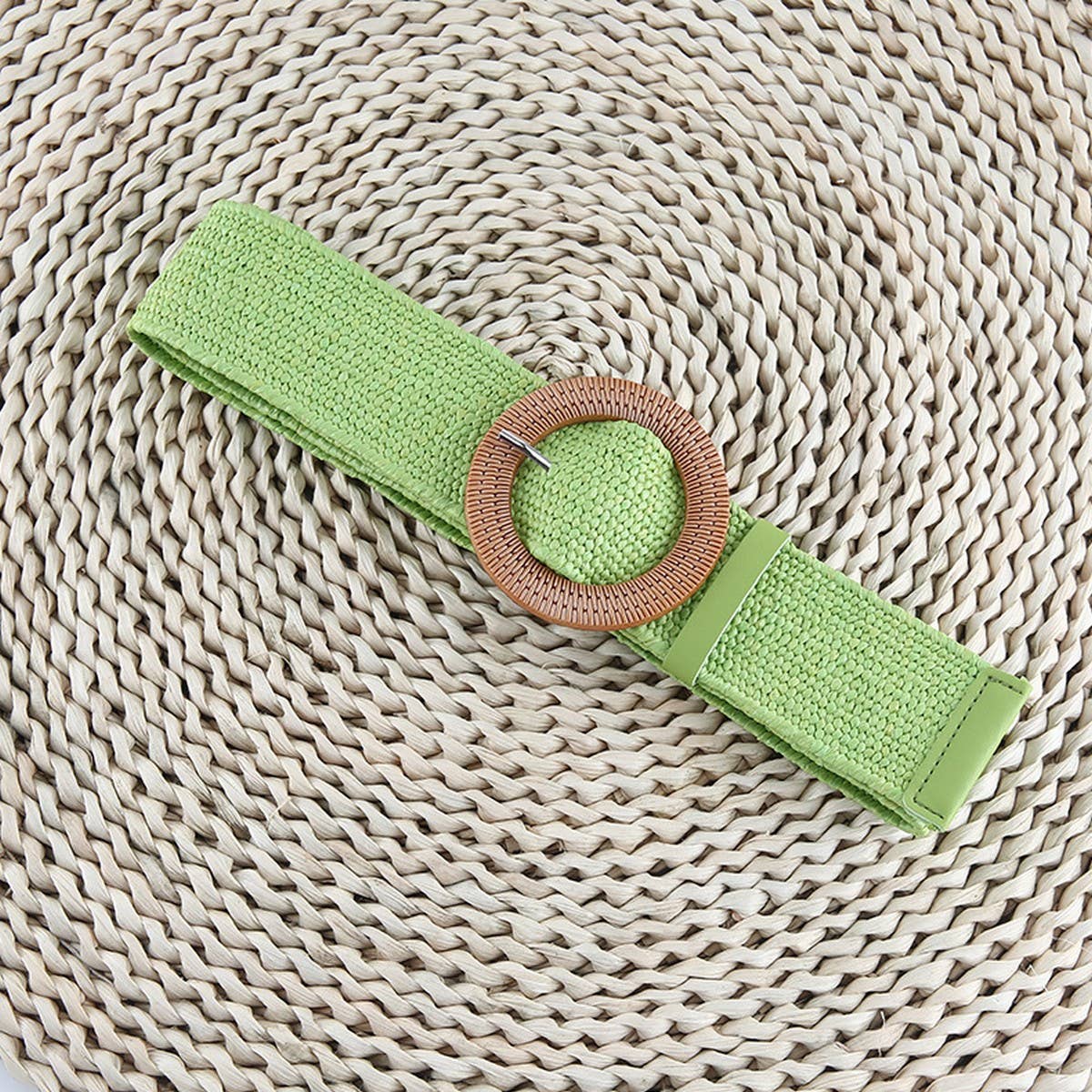 BRAIDED ROUND BUCKLE BELTS - O/S