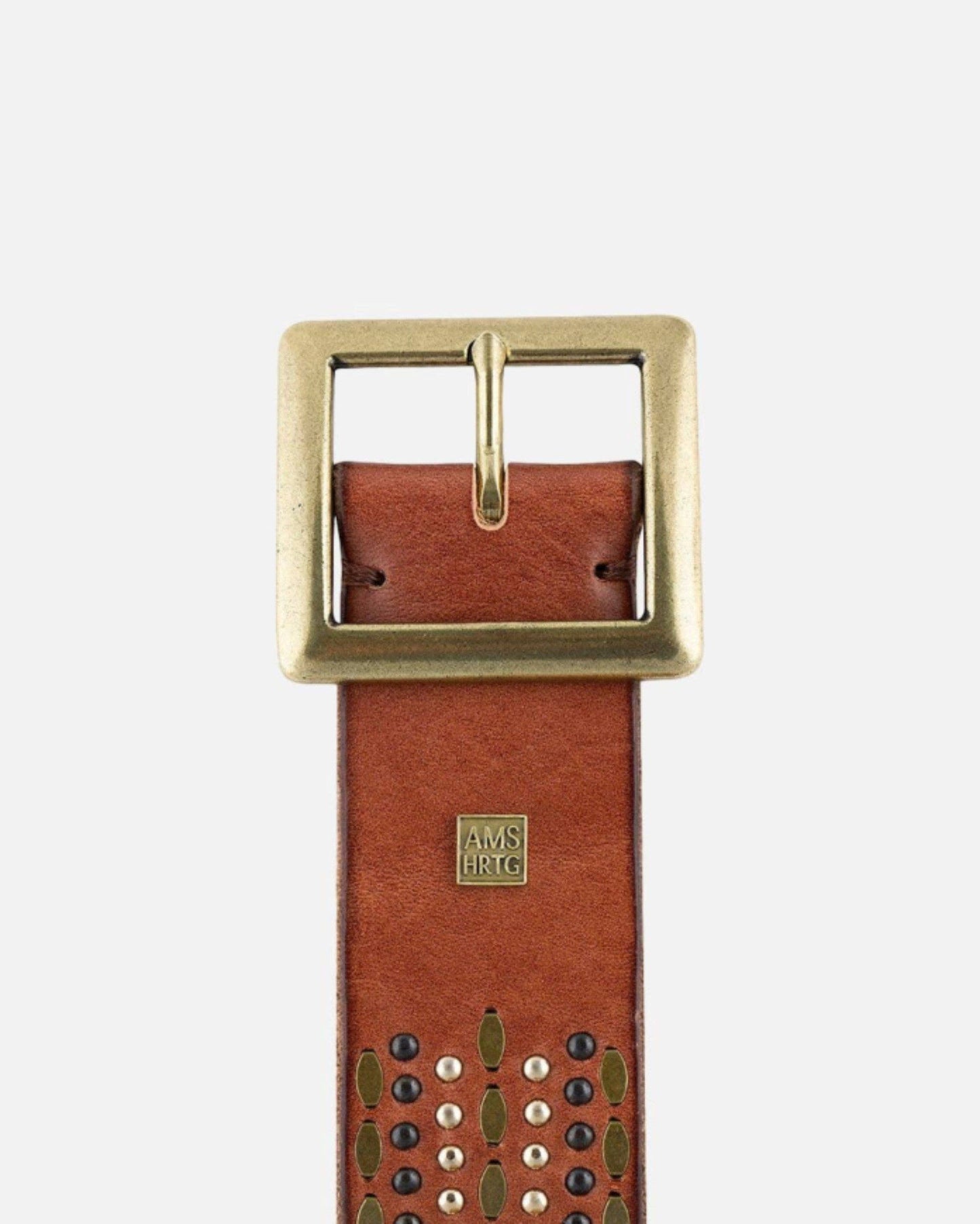 Daya | Studded Leather Belt - Black Embellished Belt