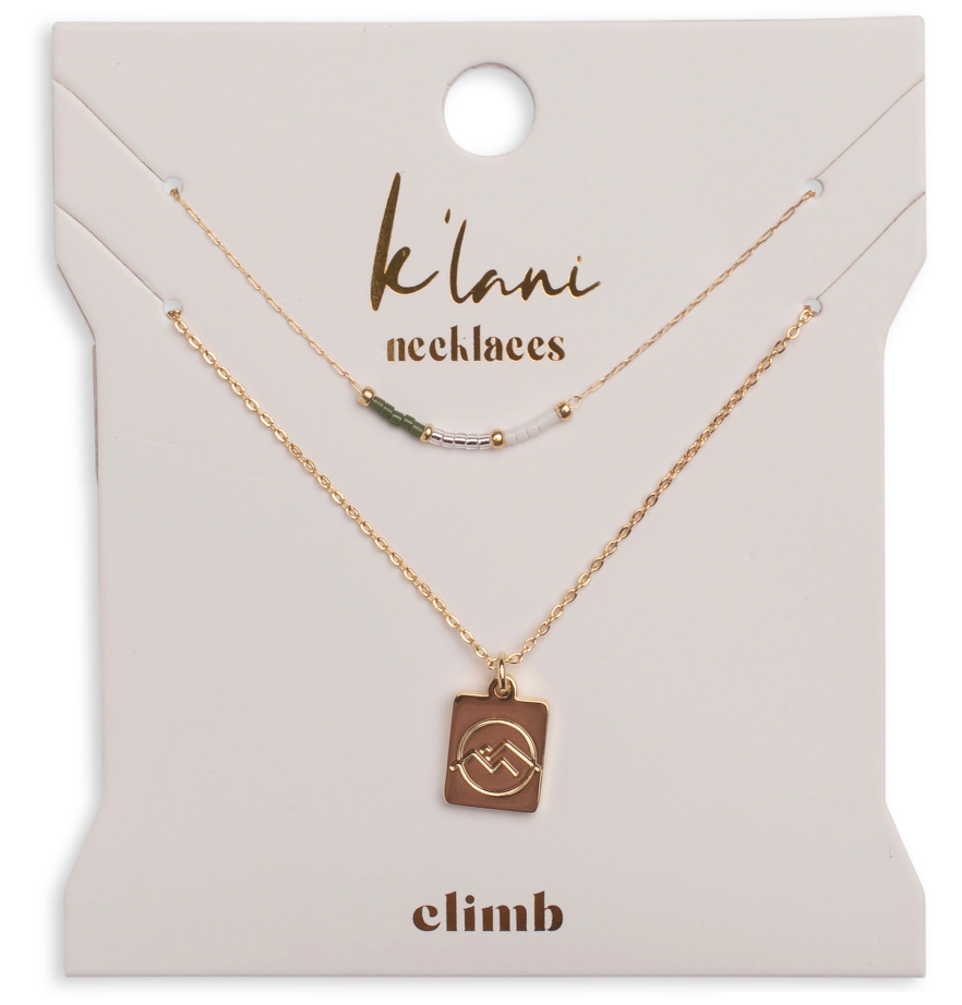 "Climb" Mountain Necklace Set