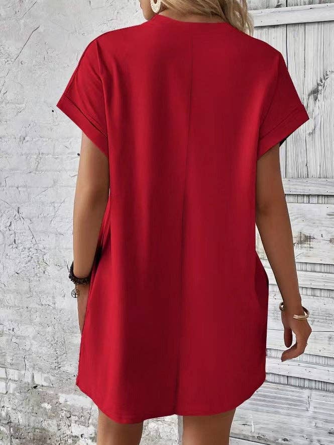 Short Sleeve Dress w/Pockets
