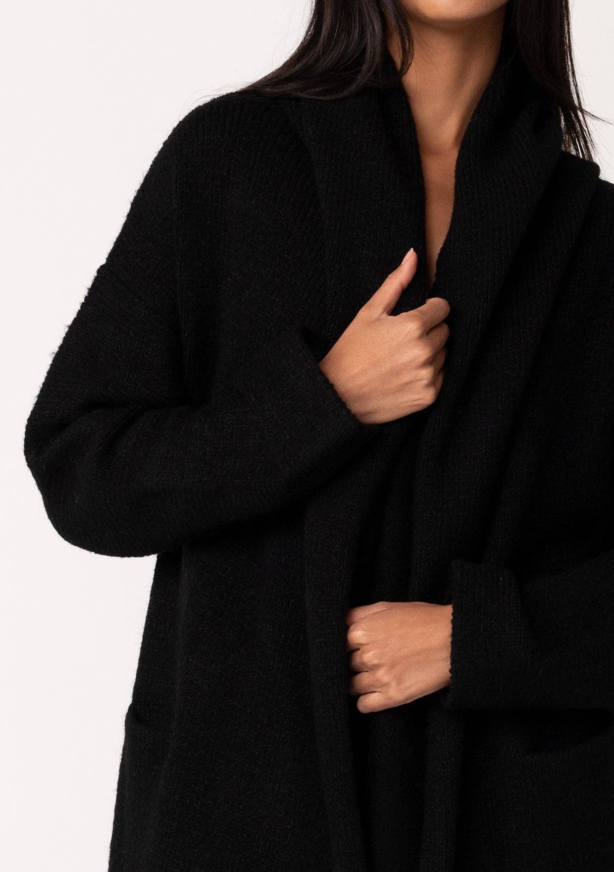 Cozy Oversized Hooded Cardigan W/Pockets