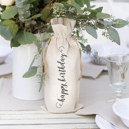 Happy Birthday Wine Bag