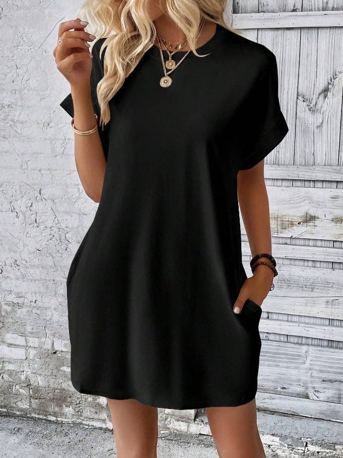 Short Sleeve Dress w/Pockets