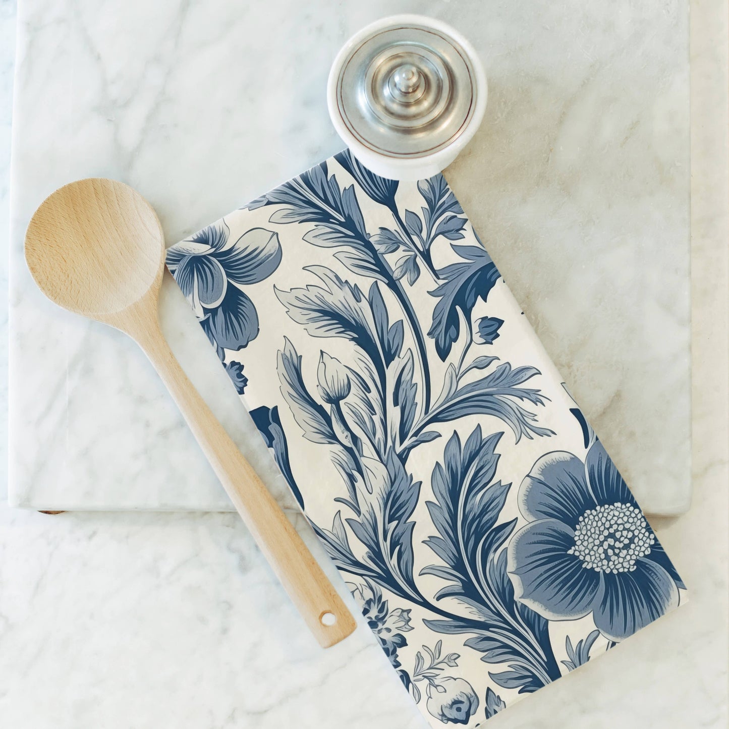Blue Floral Towel