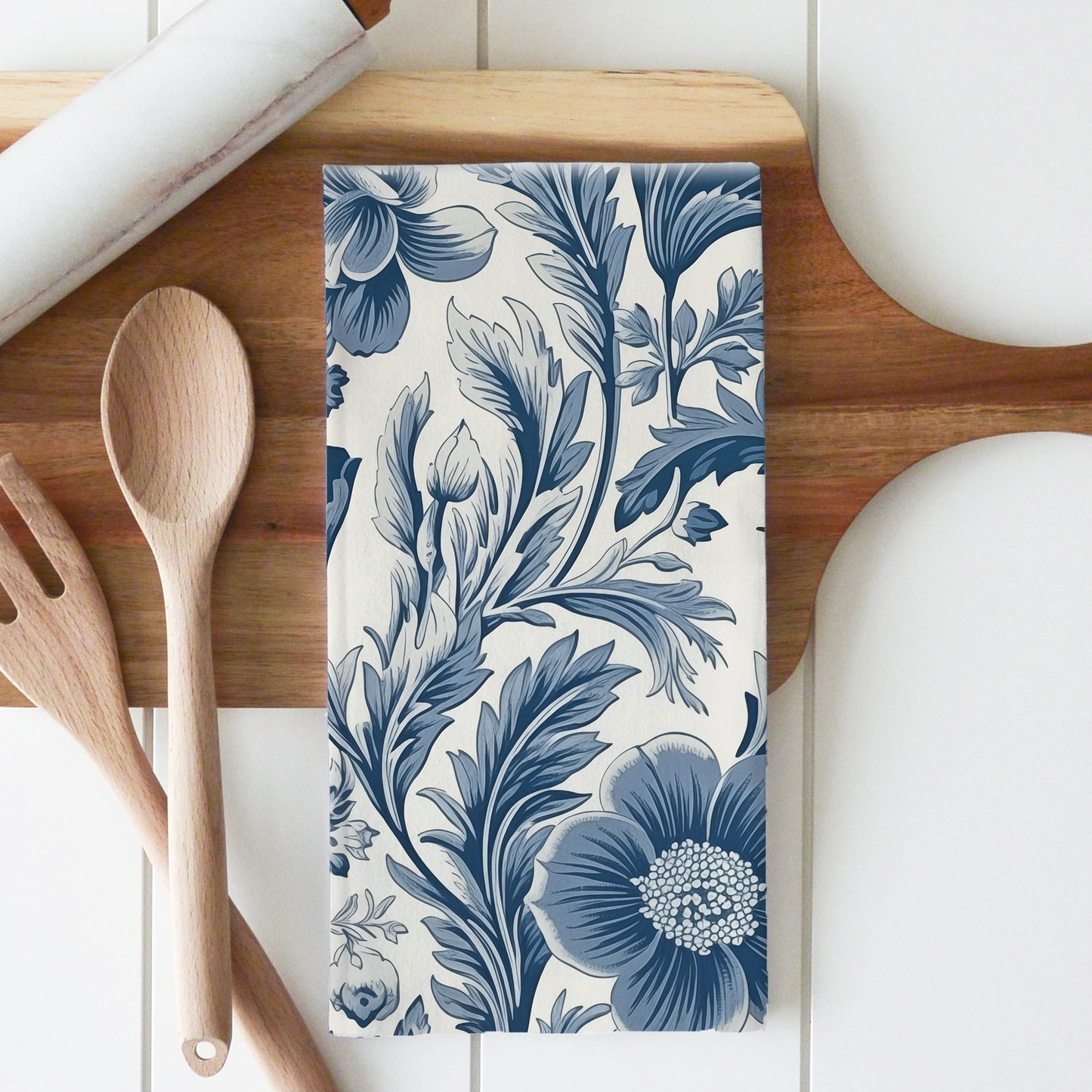 Blue Floral Towel