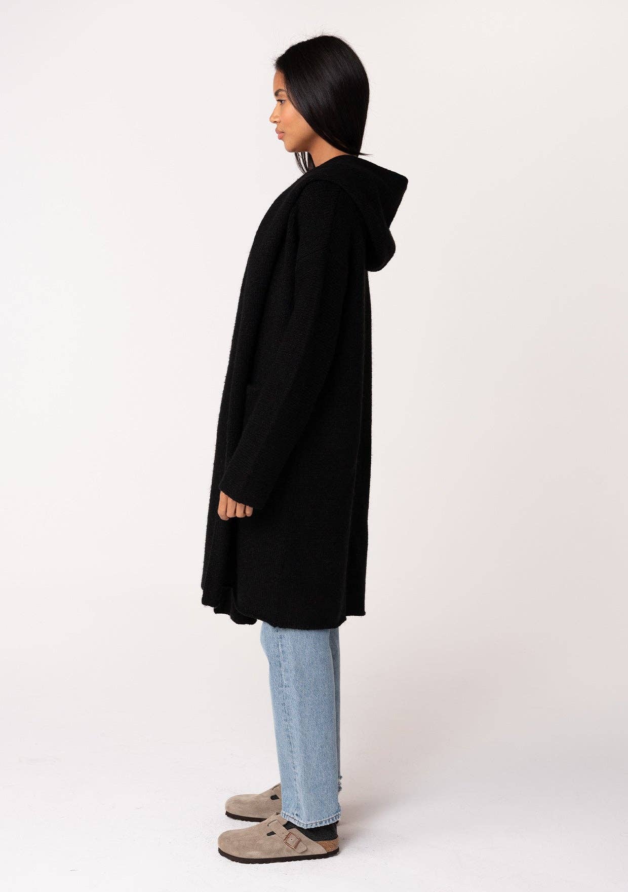 Cozy Oversized Hooded Cardigan W/Pockets