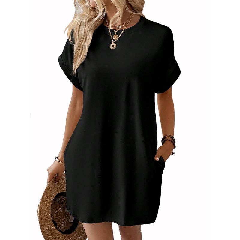 Short Sleeve Dress w/Pockets
