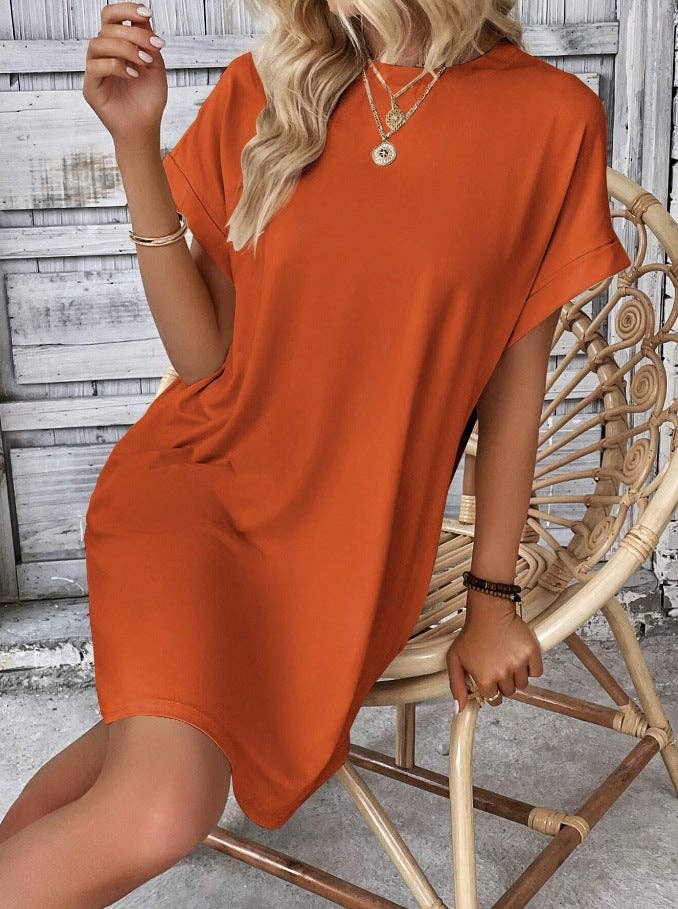 Short Sleeve Dress w/Pockets
